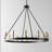 12 - Light Iron Dimmable Wagon Wheel Chandelier