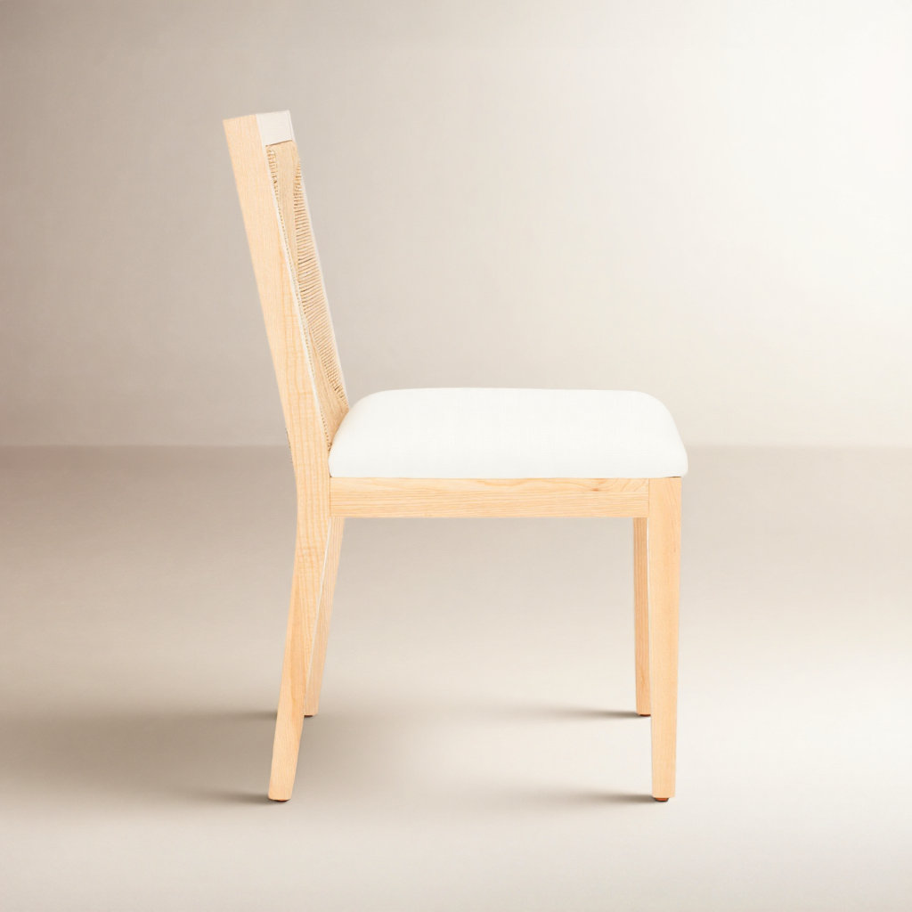Hudgins Linen Oak Dining Armchair, Natural