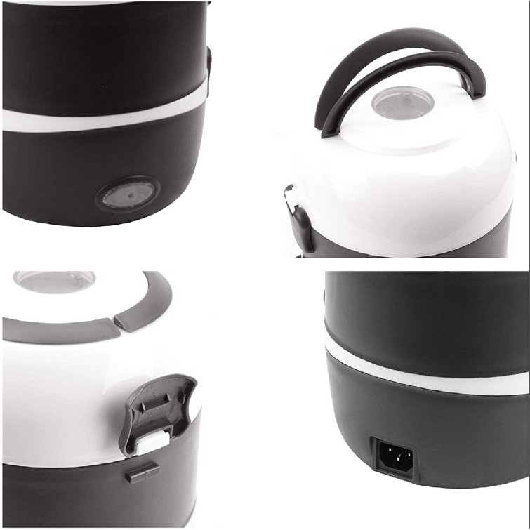 3 Layers Portable Electric Lunch Box Steamer Heated Food Warmer Rice Cooker  2L