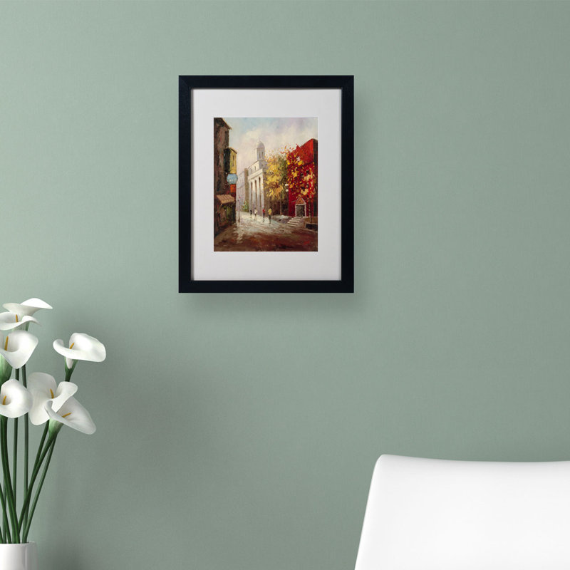 «Sunday Morning in Bari Italy», reproduction sur toile encadrée, H 20 po x l 16 po x P 0,5 po, Noir