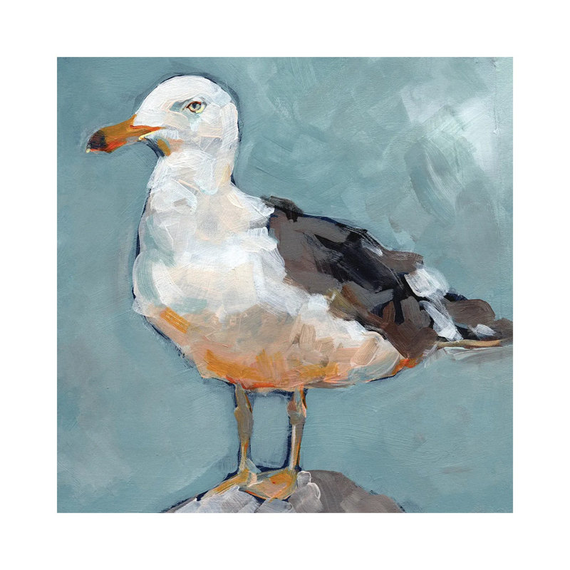 Seagull Stance II by Jennifer Paxton Parker - Wrapped Canvas Painting, 45.72 cm H x 45.72 cm W x 1.91 cm D