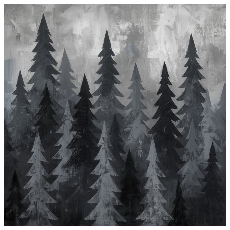 Toile tendue sur toile de pin gris, 12 x 12 pouces