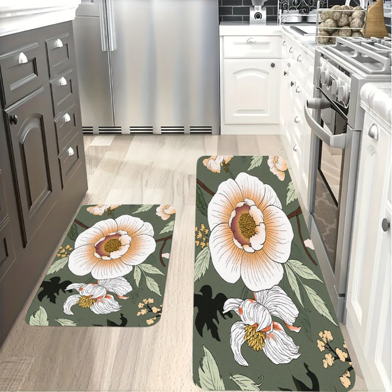 Tapis de cuisine antidérapant 2 pièces