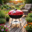 13,4 po X 14,6 po Barbecue en acier au charbon avec bouilloire, couvercle à trépied rouge 14 po pour cour arrière