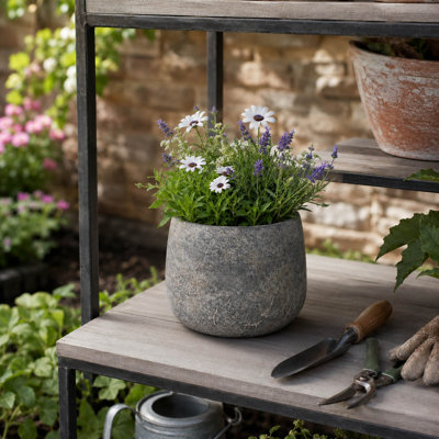 Rustic Pottery Terracotta Outdoor Or Indoor Planter For Garden Patio Or Backyard - Modern Artisan Flower Pot For Home Decor Accent For Living Room - 8"