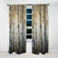 Birch Tree Forest Wonderland V - Tree Blackout Nature Curtain - 1 Panel-107824570