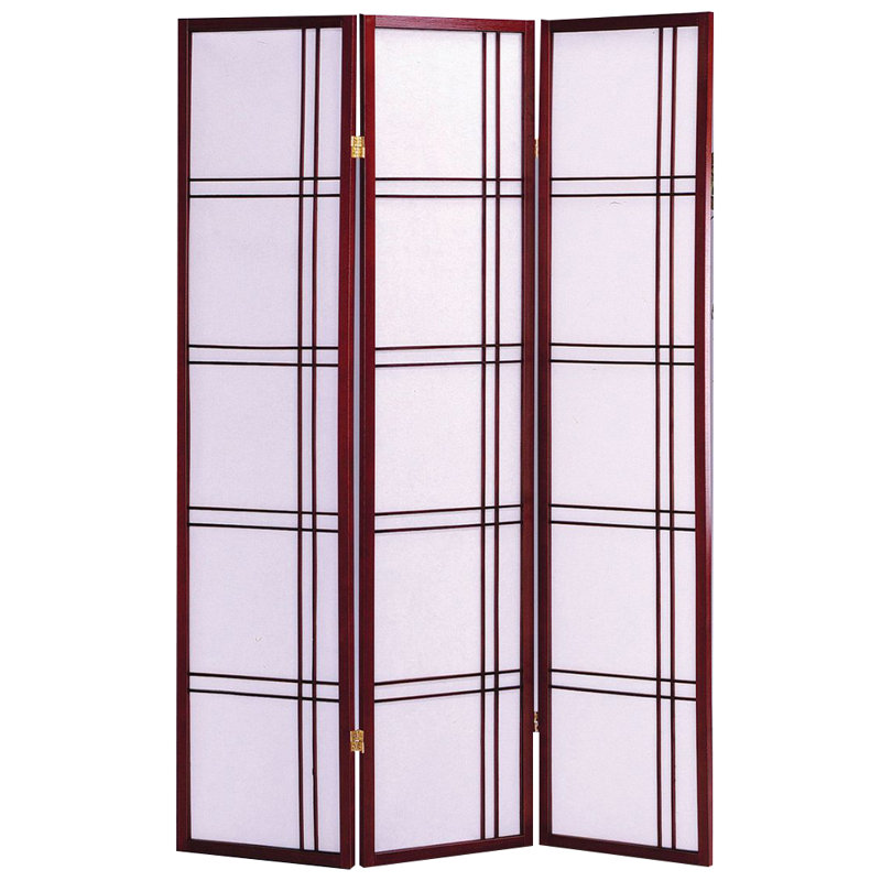 70.5" Tall Double Cross Shoji Panel Room Divider, Black, 4, 5 ft