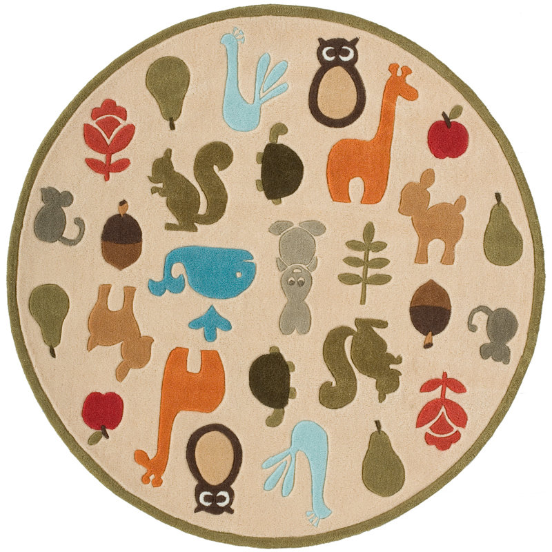 Tapis touffeté à la main Barbra, Rond 5 pi