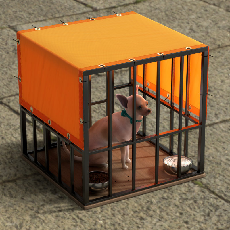 Housse de chenil imperméable pour chien, Orange, 8 pi x 14 pi