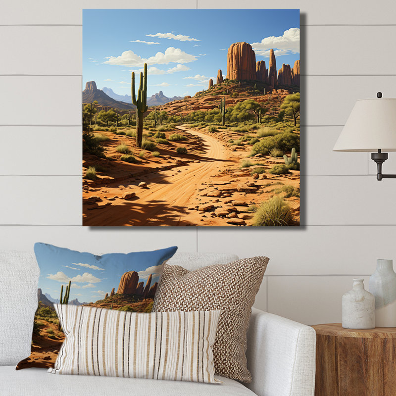 Cactus du désert au Nevada - fruits, art mural, Toile tendue, H 36 po x l 36 po x P 1,5 po