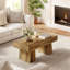 Table basse Farmhouse, tables d'appoint rectangulaires en bois avec base épaisse 47 pouces