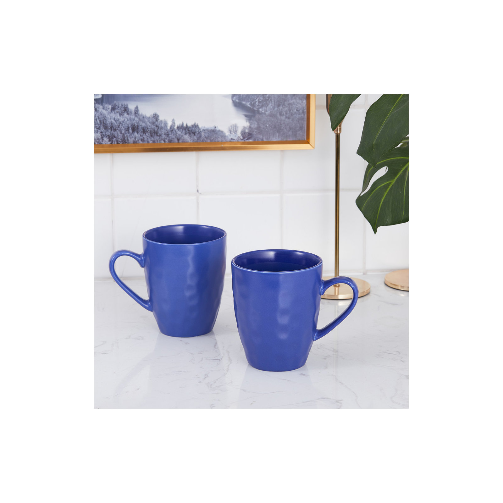 Stone Lain Clara 16-Piece Dinnerware Set Porcelain, Blue