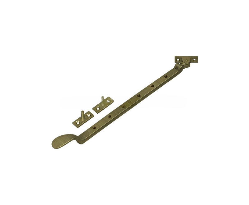 B82306D31E4E43658745D112E443E624 Ajusteur de vestibule colonial en laiton antique de 13 po, Laiton antique