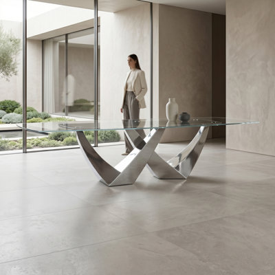 Ezio Glass Dining Table