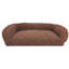 Lit orthopédique pour chien avec traversin en microfibre matelassé-40416255-40416256
