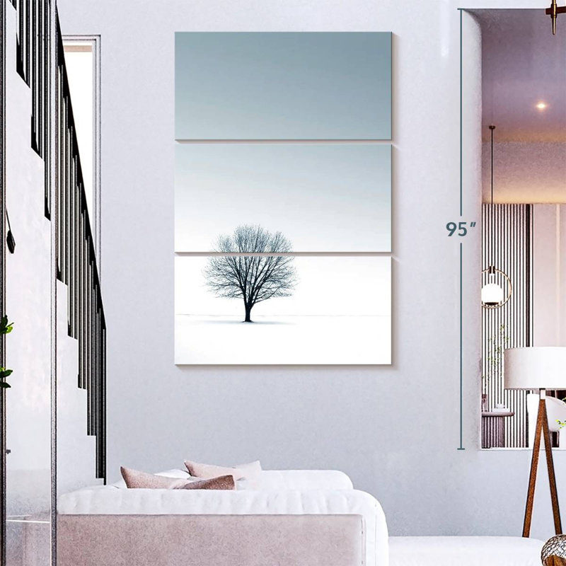 Harnek dans un paysage d'hiver, H 74 po x l 48 po