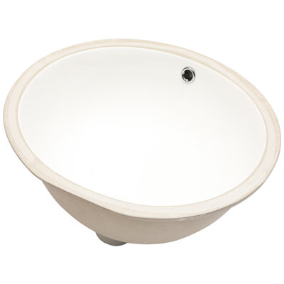 19"X16" Oval Undermount Ceramic Lavatory Sink - Pure White Bathroom Basin With Overflow, Low Water Absorption, Acid Resistance, Stain- Surface Modern Reliable Performance