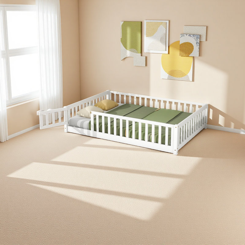 Lit sur pied, Lit double, Blanc
