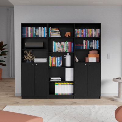 3 Piece Living Room Set With 3 Bookcases