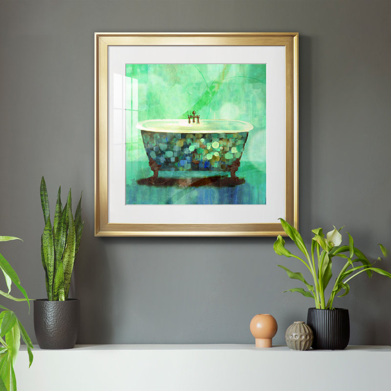 Relax - peinture de cadre, Papier encadré doré, H 17,5 po x l 17,5 po x P 1,5 po