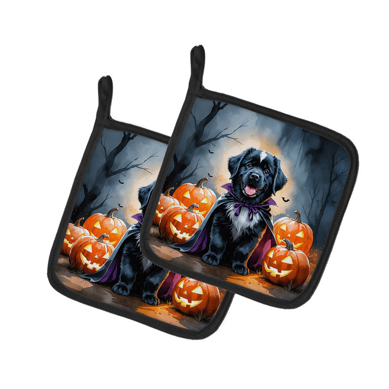 Paire de porte-casseroles d'Halloween Terre-Neuve