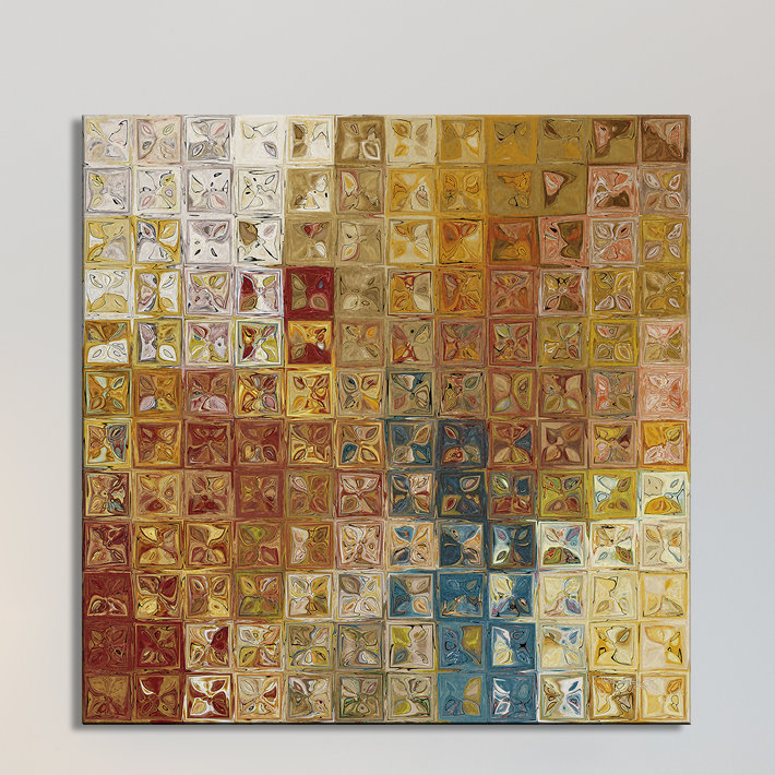 « tile art 5, 2013 », impression, H 18 po x l 18 po x P 1 po, Toile tendue