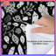 Édredon noir à motif floral-123334616