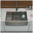 33 Black Farmhouse Sink Workstation - 33 Inch Kitchen Sink Gunmetal Black Stainless Steel 16 Gauge Apron Front Kitchen Sink