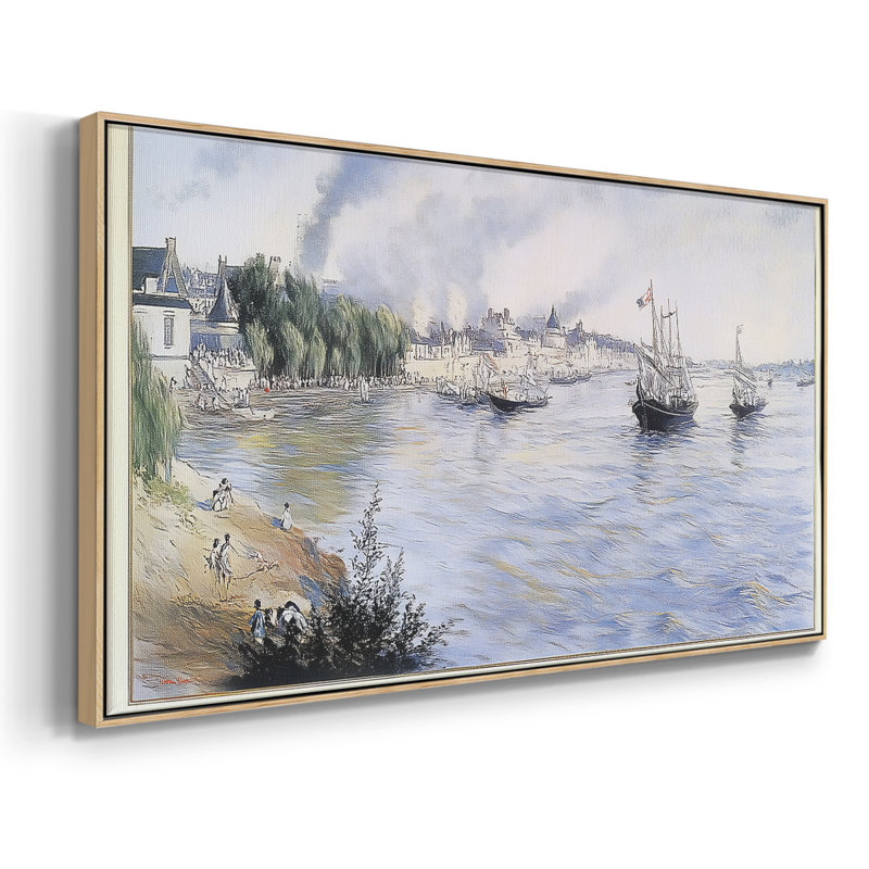 Série nautique-CLII- Toile tendue avec châssis tendue, prête à être accrochée, H 21 po x l 41 po, Naturel