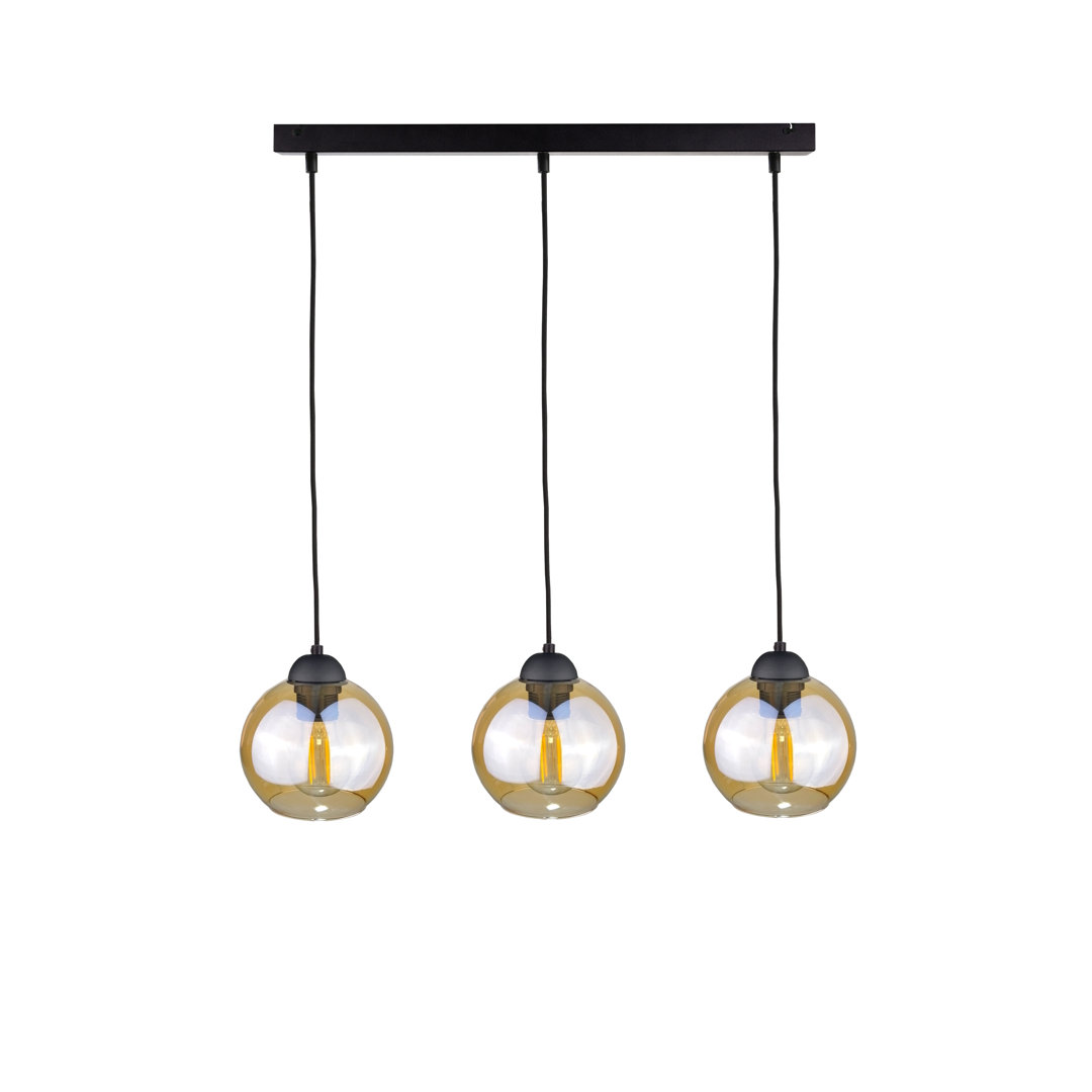3 - Light Kitchen Island Globe Pendant
