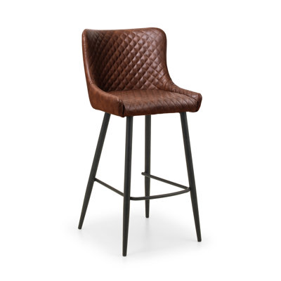 Precilla Upholstered Counter Stool with Metal Frame