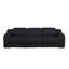 103" Black Italian Leather Reclining USB Sofa