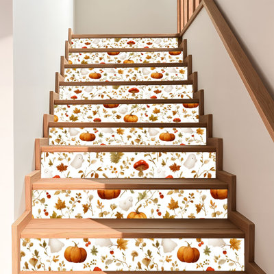 Peel and Stick Wallpaper Contact Paper Magical Fall Woodland Ghosts Pumpkins Self Adhesive and Removable 17.7in x 118in(45x300cm)
