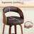Comfortable Swivel Counter Stool With Durable Solid Wood Legs-120285789-120285787