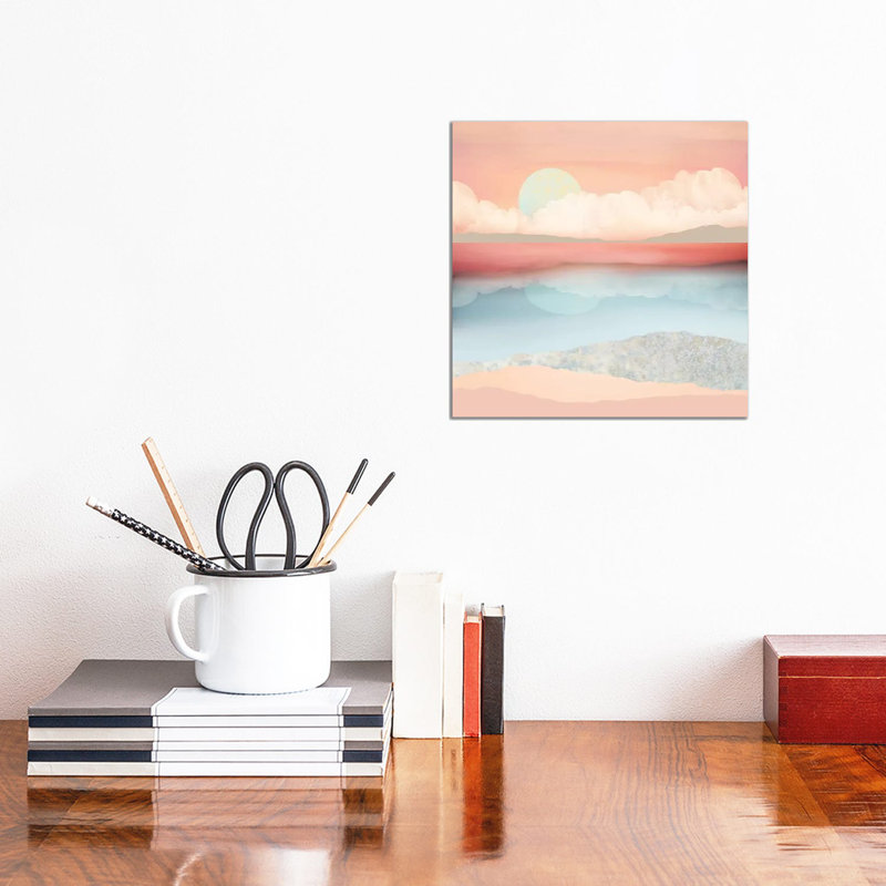 Mint Moon Beach - Print on Canvas, Wrapped Canvas, 30.48 cm H x 30.48 cm W