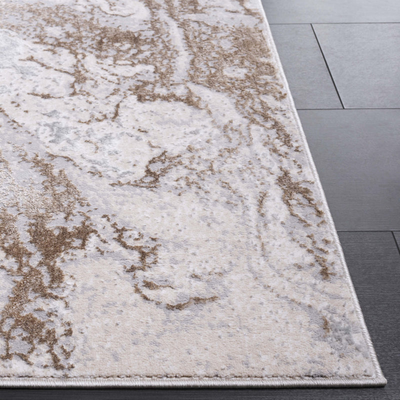 Kayliann Performance Abstract Rug, Rectangle 5'3" x 7'