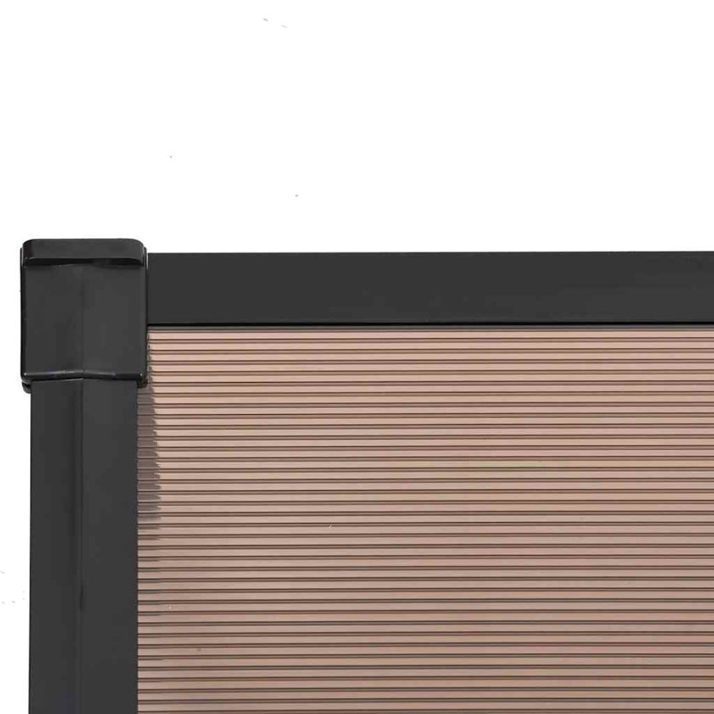 Auvent de porte en polycarbonate noir moyen et durable