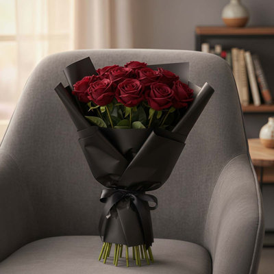 12pcs Artificial Rose Flowers - 20in Long Stem Fake Roses with Leaves for Weddings, Home & Festive Occasions(Vase NOT included)