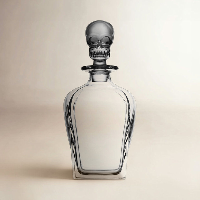 Crâne 24 oz. Carafe à whisky, Gris / Transparent