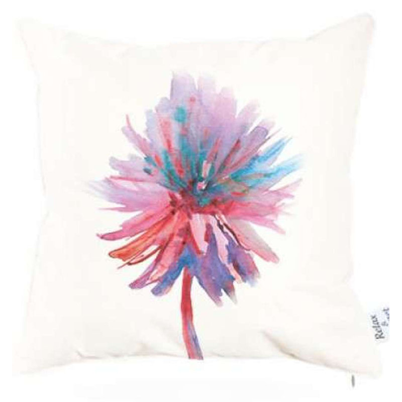 Housse et insert d'oreiller carré, Rose / Mauve / Bleu