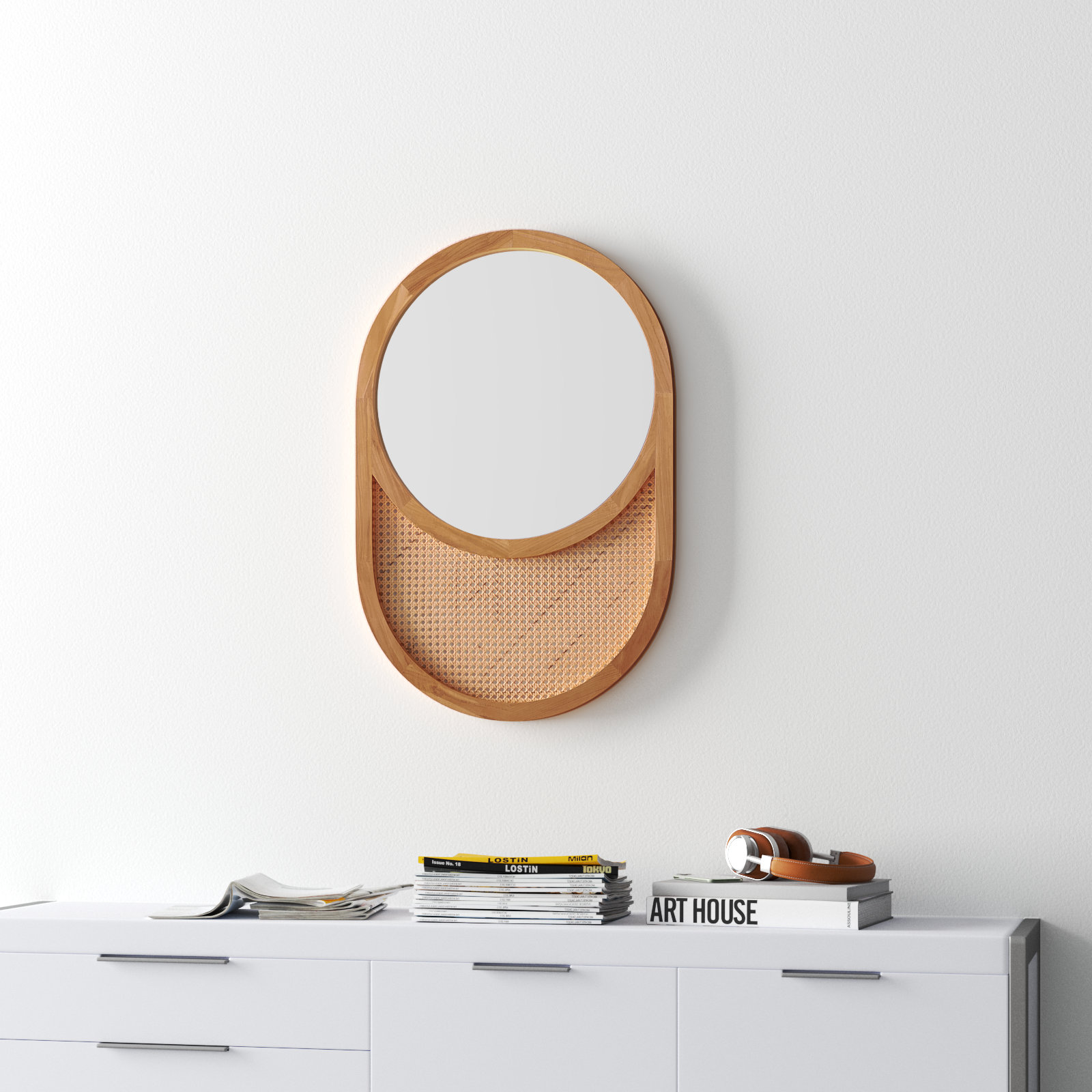 Risley 24" Pine Accent Mirror, Natural
