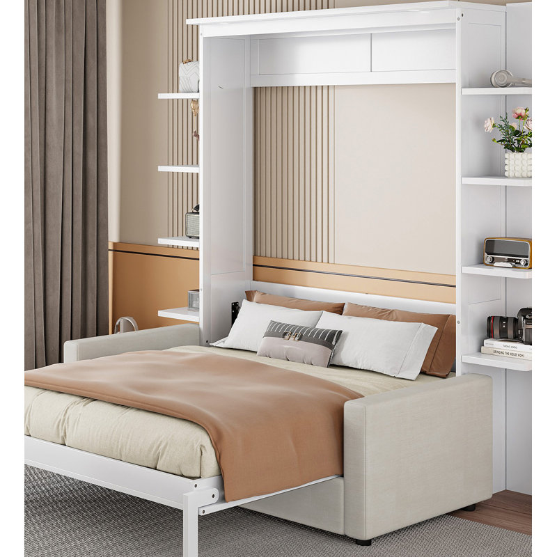 Queen Size Murphy Bed Wall Bed With Sofa