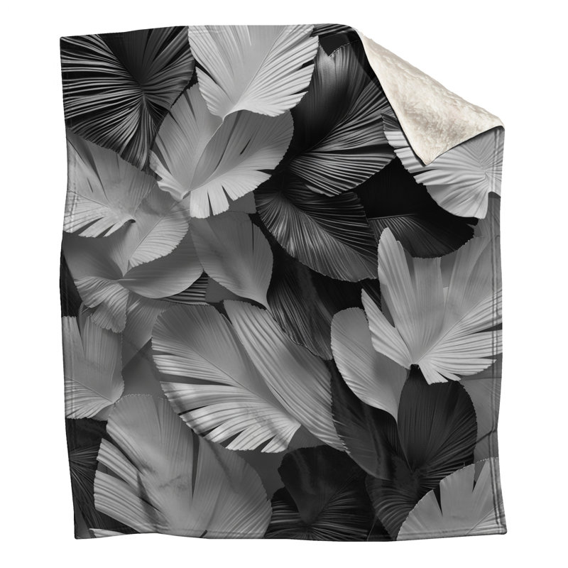 Couvertures noires et blanches, L 60 po x H 80 po, Noir blanc