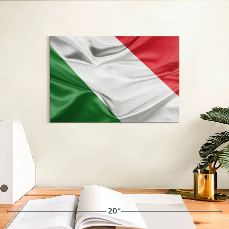 Drapeau italien Borges, H 8 po x l 12 po