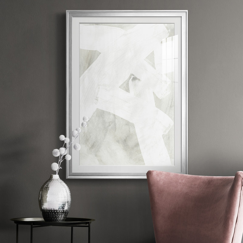 Stone Stone I - reproduction de cadre photo, Argent, H 30,5 po x l 22,5 po x P 1 po
