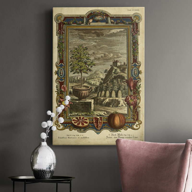 Genèse des fruits IV - peinture sur toile tendue, H 60 po x l 40 po x P 1,5 po