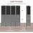 4-Panel Folding Room Divider With Blackboard