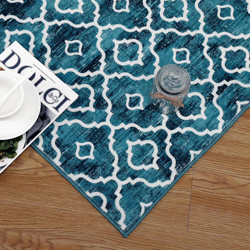 Tapis lavable à motif géométrique
