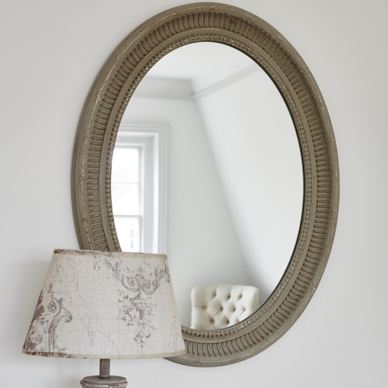 Algrange Wood Wall Mirror with Shelves