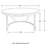 Miguel Round White Marble-Top Coffee Table with Black C-Shaped Metal Base